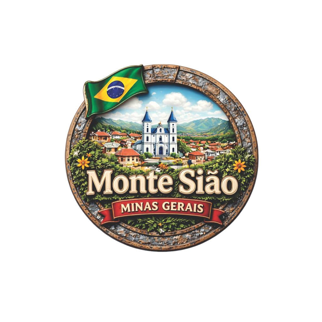 Ímã de Geladeira Monte Sião MG | Fabricado em MDF | Souvenir Minas Gerais