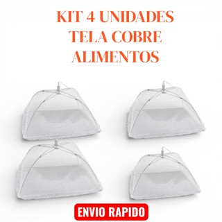 Kit 4 cobre alimentos - Tela de proteção contra insetos em Oferta na Shopee