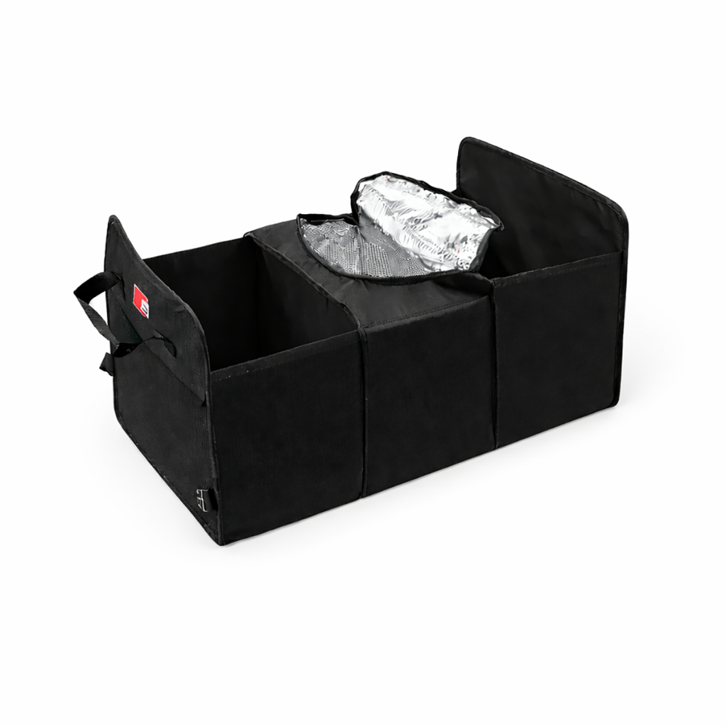 Organizador Porta-Malas Automotivo Dobrável 3 Compartimentos Com 1 Térmico 60cm