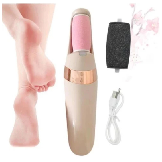 Lixador de Pé Elétrico Esfoliador Tira Calos Pedicure Portátil Marisa Lixa Elimina Calo Portátil Usb