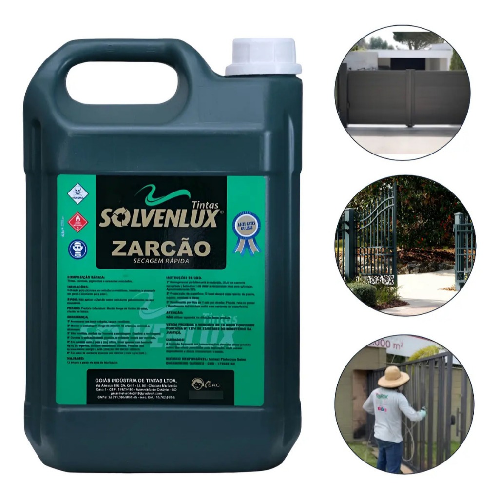 ZARCÃO 5 LITROS SOLVENLUX FUNDO SERRALHEIRO