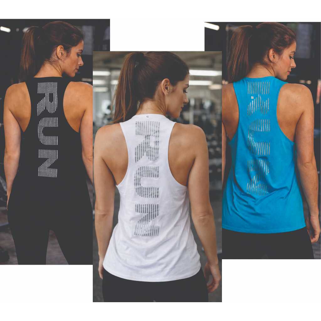 Kit 3 Camiseta Regata Cavada Feminina Academia Fitness - Monte seu Kit