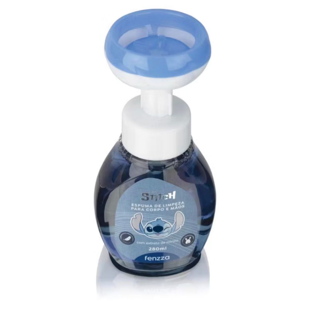 Detalhes do Espuma de Limpeza Stitch Fenzza 280ml Sabonete Líquido Corpo e Mãos