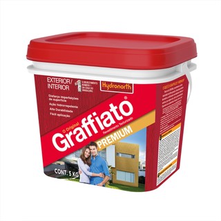 Textura Graffiato Parede 5kg Rolada Hydronorth Uso Externo e Interno Moderna
