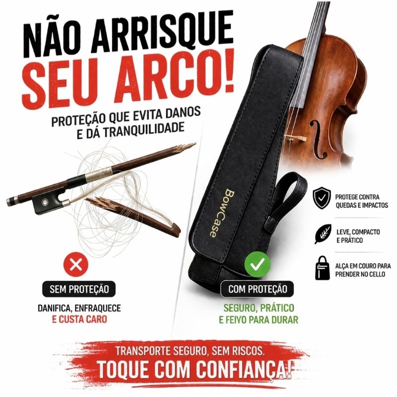 Bag para Arco Violoncelo | Proteção e Transporte Seguro | Espigocello