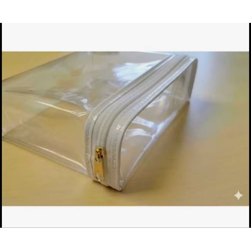 Kit 05 Estojo Necessaire Pvc Transparente Com Zíper Para melhor utilidade nas viagens 18x15x5 em Oferta na Shopee