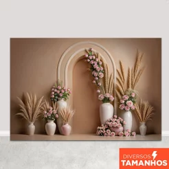 Fundo Fotográfico Dia das Mães Cenário Arco Boho Painel para Foto Em Tecido Sublimado – FDM-139