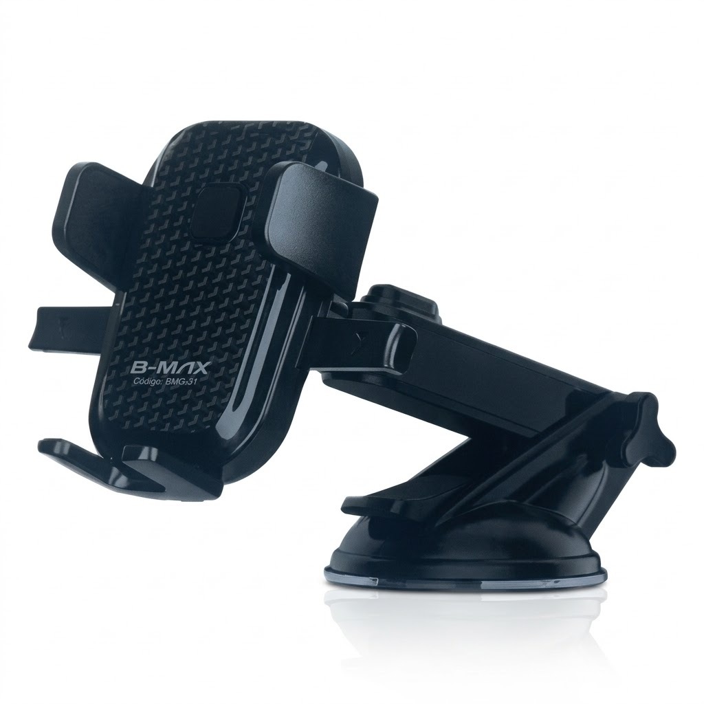 Suporte Celular Carro Ventosa Silicone Haste Articulada Ajustável 360 Graus Universal Painel Vidro