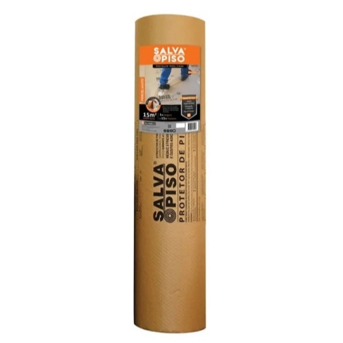 Salva Piso 1x15m² Kraft Plástico Bolha Impermeável Salvabras