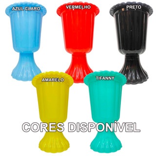 Kit Vaso Grego Decorativo Centro de Mesa Plástico Vaso 18,5cm
