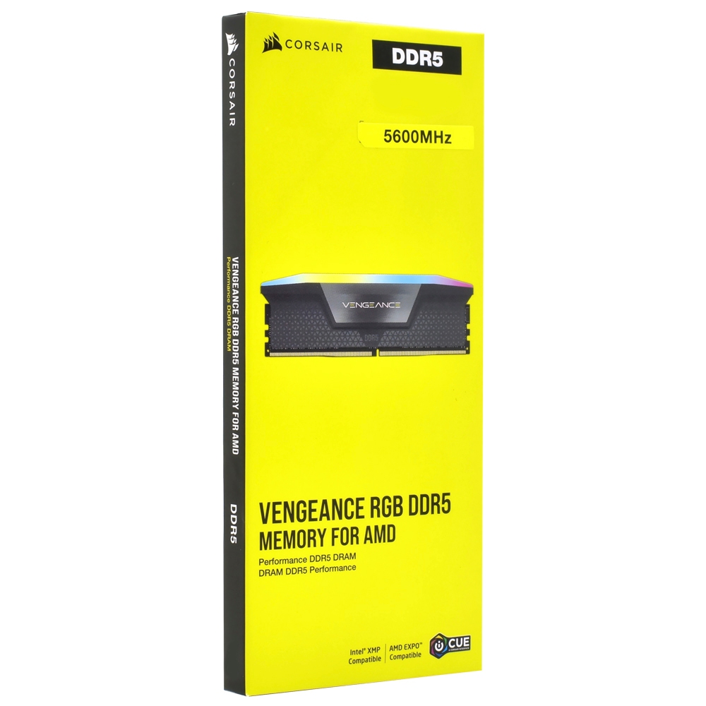 MEMORIA DDR5 16GB 5600MHZ CORSAIR VENGEANCE RGB PRETO CMH16GX5M1B5600Z40 INTEL XMP/AMD EXPO CORSAIR