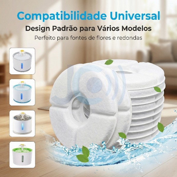 Kit 6 Filtro Para Bebedouro Gato Fonte de Água Circular Pet Apenas Filtrante Envio Imediato