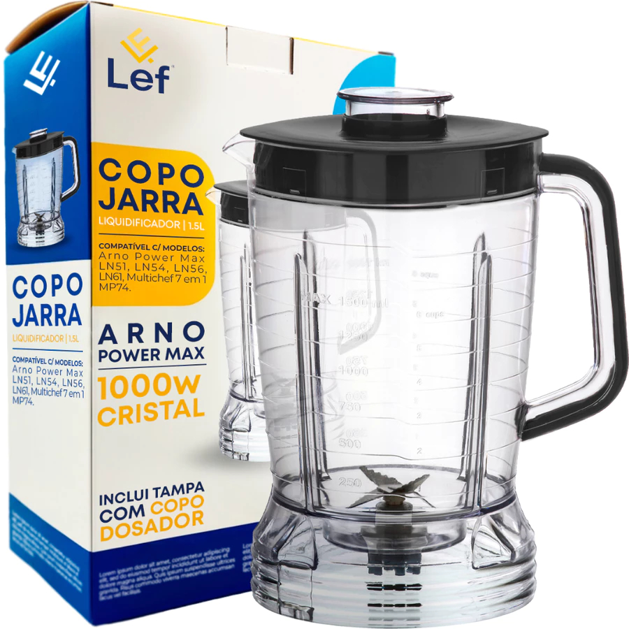 Copo Liquidificador Arno Power Max |  Multichef 4 em 1 | Multichef 7 em 1 (Conferir na Descrição)