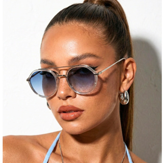 Óculos de Sol Bélgica Redondo Premium Blogueira Tendencia Moda Feminina uv400 Feminino em Oferta na Shopee