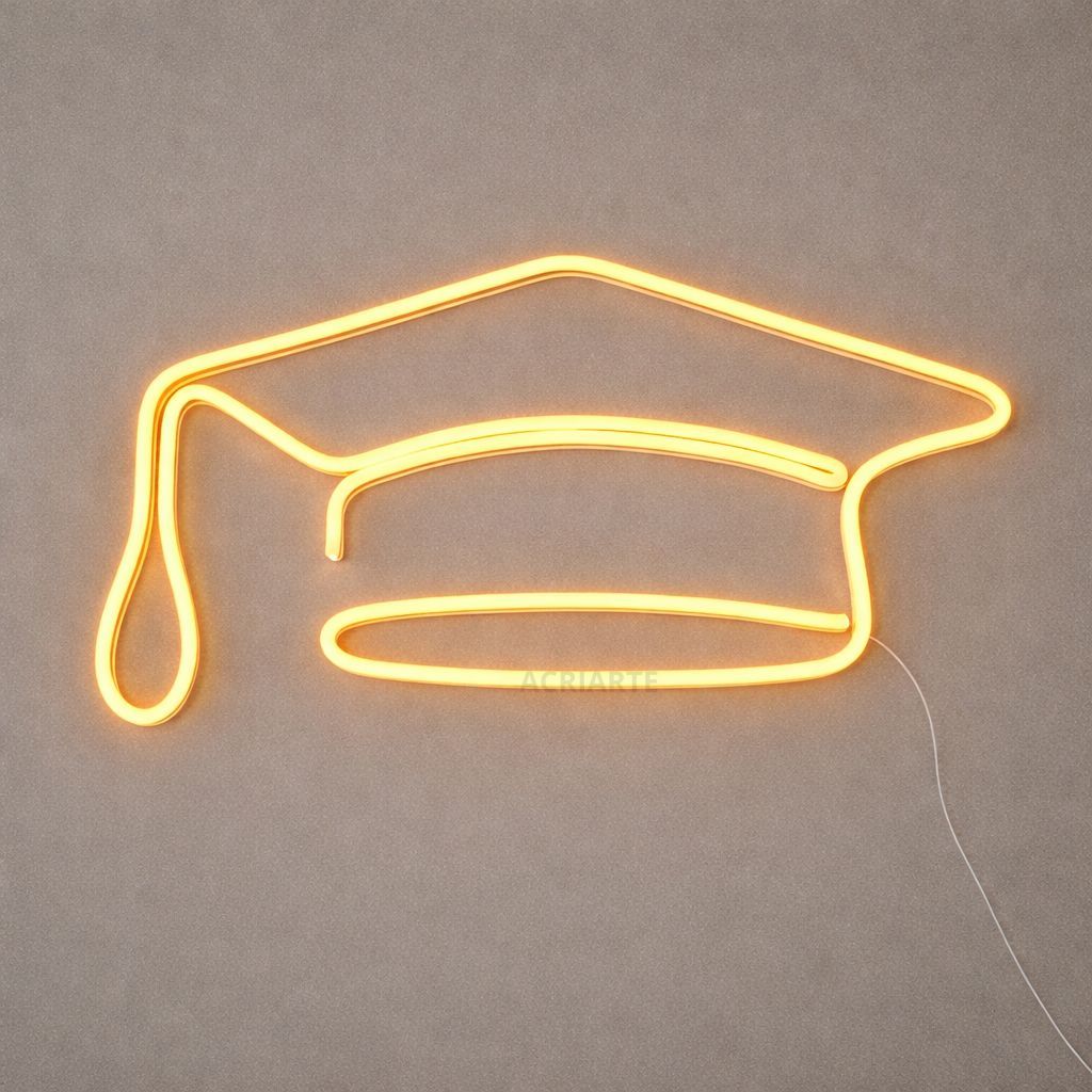 Capelo para Formatura em LED DOURADO, Decoração de Formatura