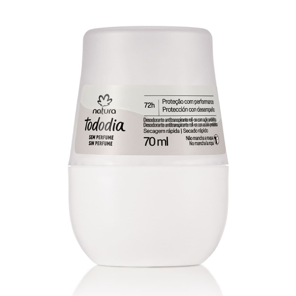 NATURA Desodorante Antitranspirante Roll-on Tododia Sem Perfume 70 ml- PRODUTO ORIGINAL