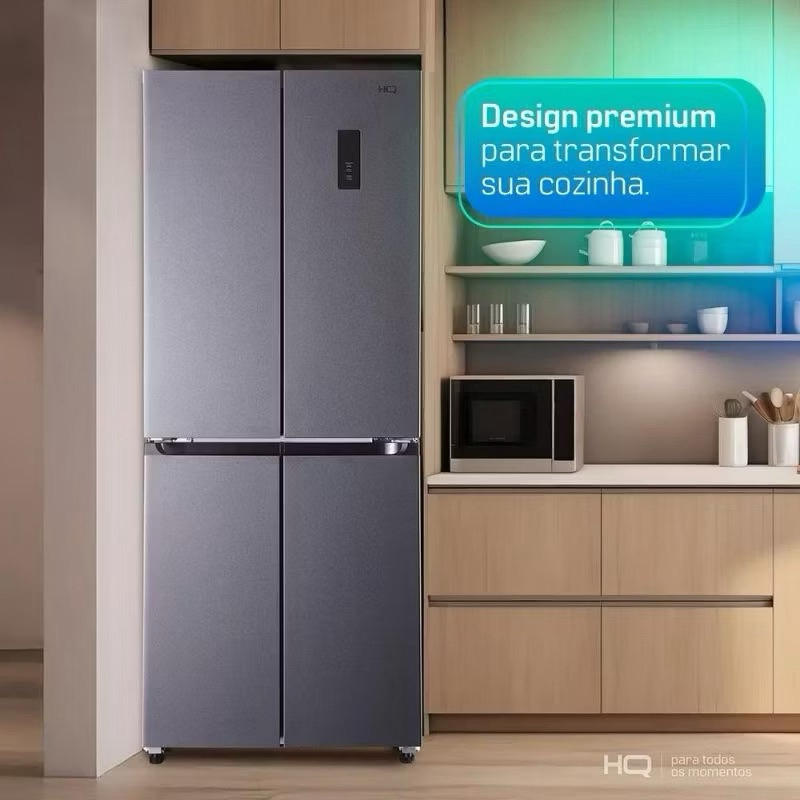 Geladeira Electrolux Frost Free Inverter 435L Efficient com AutoSense Side by Side cor Inox Look (IS4S)