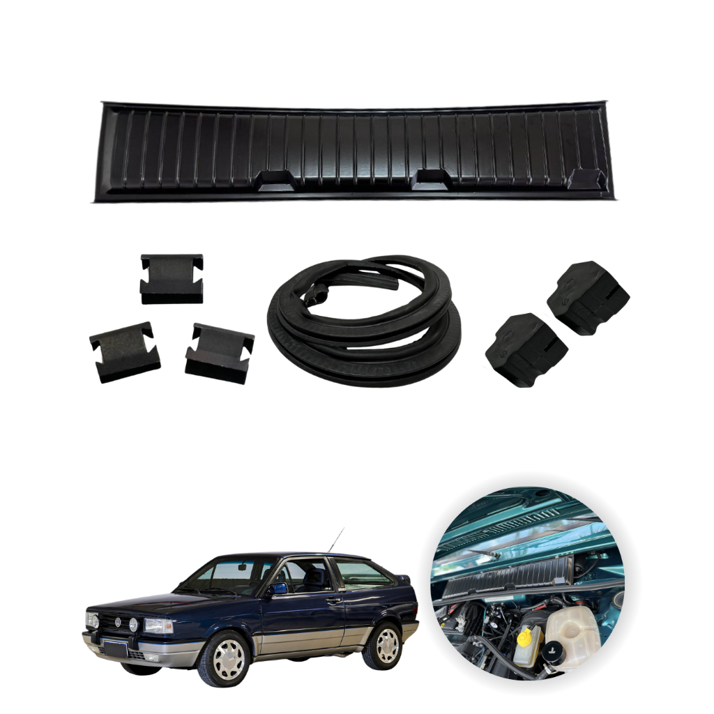 Kit Churrasqueira Borracha Grampo Calço Do Gol Quadrado Gti