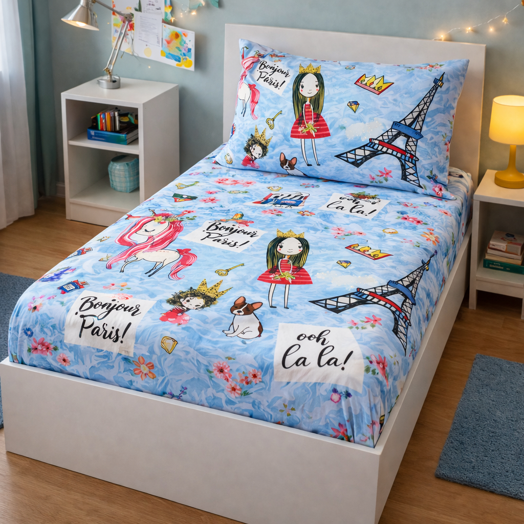 Jogo de Cama Solteiro 2 Peças Infantil Estampados Várias Estampas Kids Infantil