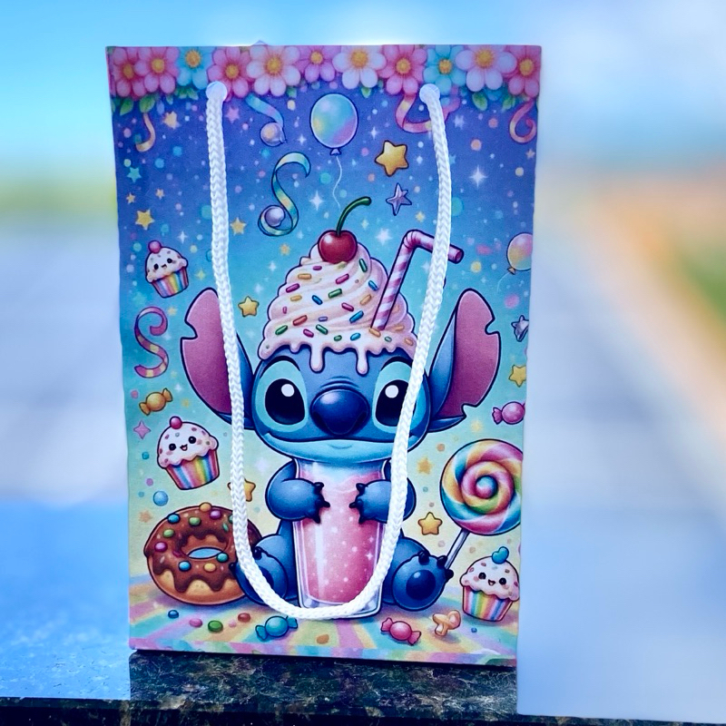 Sacolinha Surpresa Personalizada Lembrancinha Stitch Doces PEGUE E MONTE