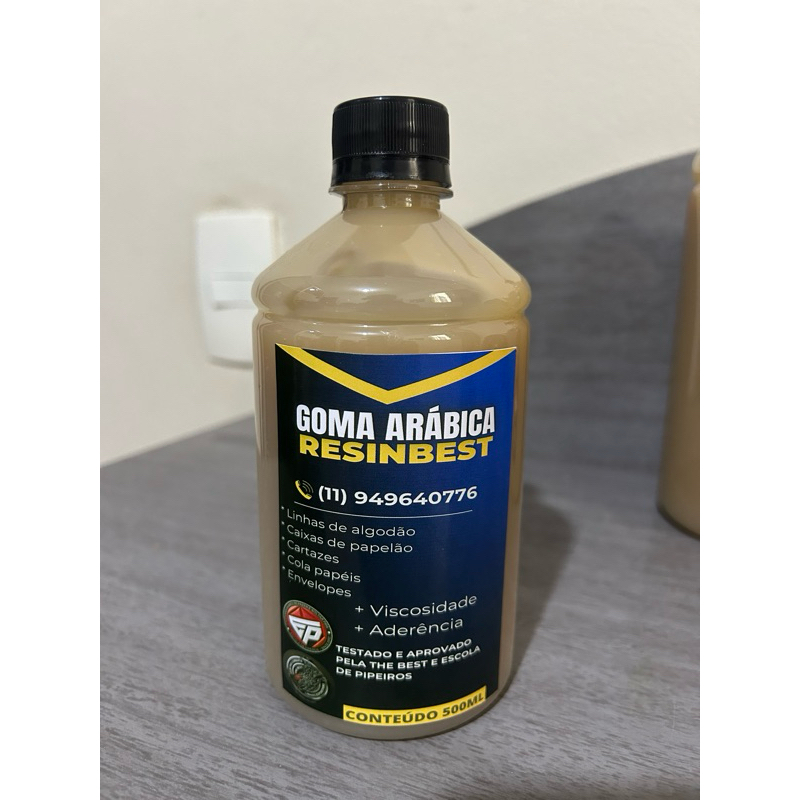 Resinbest Goma Arábica 500ML (para linhas de algodão e artesanato)