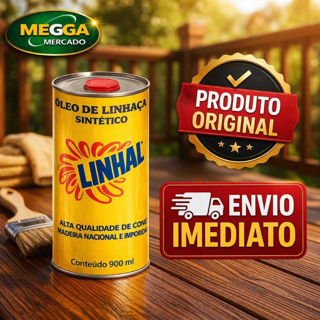 Oleo De Linhaça Linhal 900ml Fundo Impermeabilizante Madeira