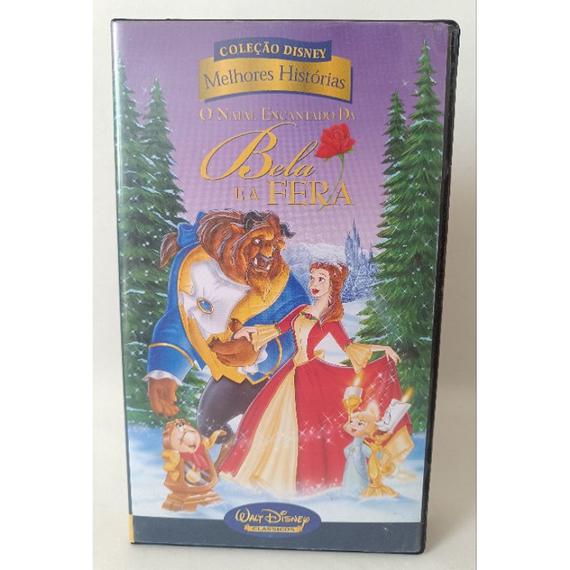 VHS O Natal Encantado da Bela e a Fera Coleção Disney Melhores Histórias filme desenho infantil clássico colecionador