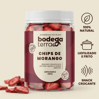 Chips de Morango Natural Liofilizado Snack Saudável Leve e Crocante 100% Natural Premium em Oferta na Shopee