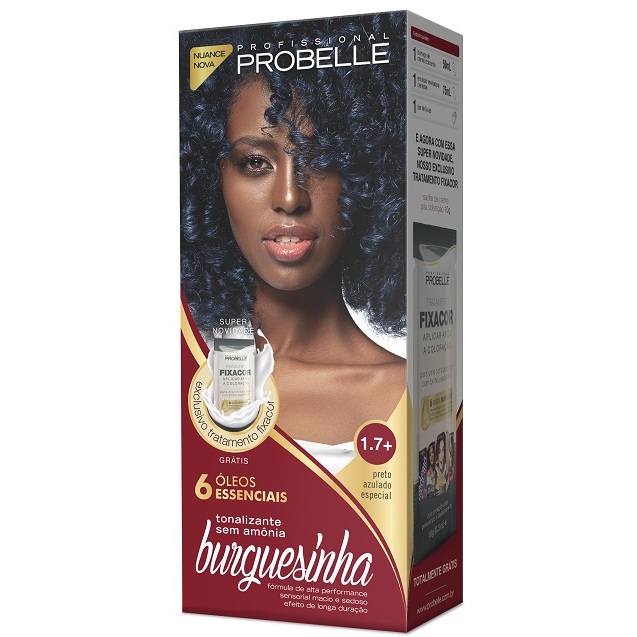 Coloração Kit Burguesinha 1.7 Preto Azulado Especial Totalizante sem Amônia