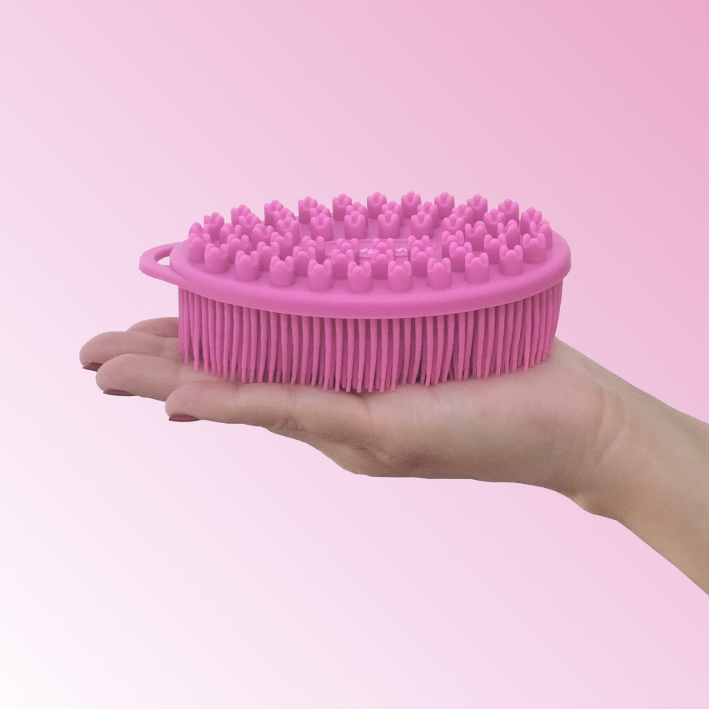 Escova Banho Silicone Massageadora Esfoliação Com Alça