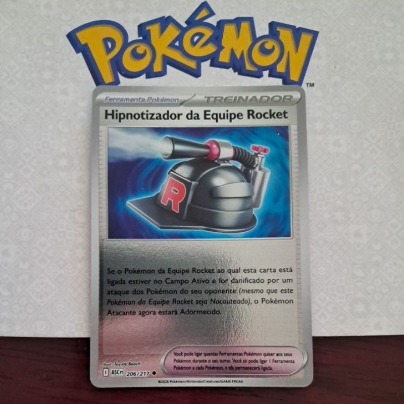 Carta Card Pokémon Hipnotizador Da Equipe Rocket Reverse Foil Heróis Excelsos