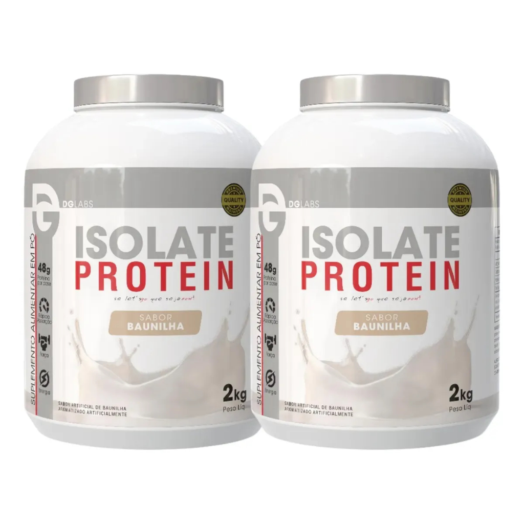 Kit 2x Isolate Whey Protein 2kg - Proteínas Isoladas - DG Labs
