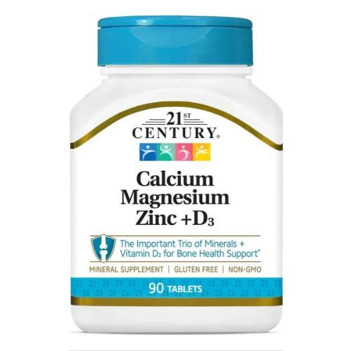 Calcio, Magnesio, Zinco E Vitamina D3 21st Century 90tabts