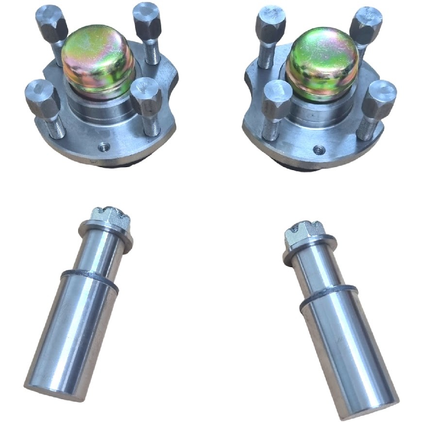 par de cubo de roda e ponta de eixo para Carretinha reboque diametro de 39.40mm castelo