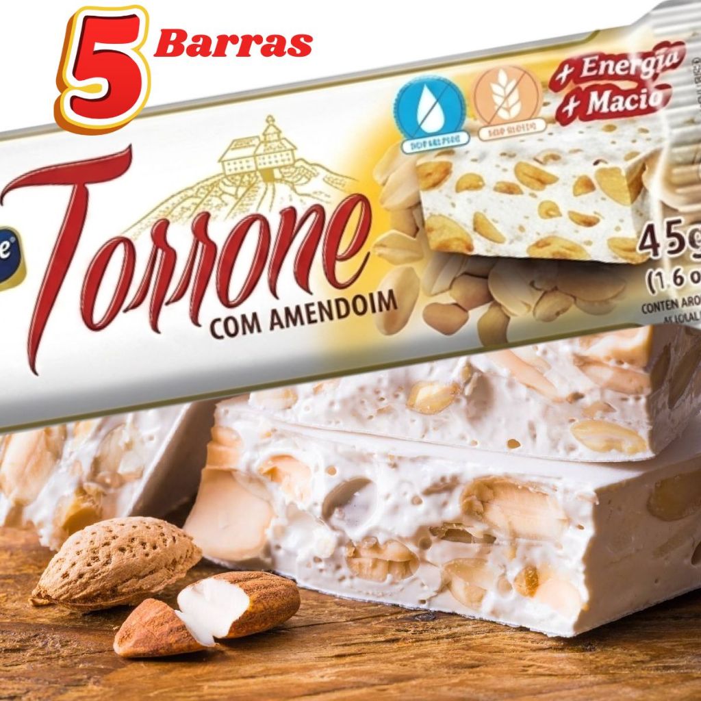 Torrone Amendoim Kit 5 barras 45g