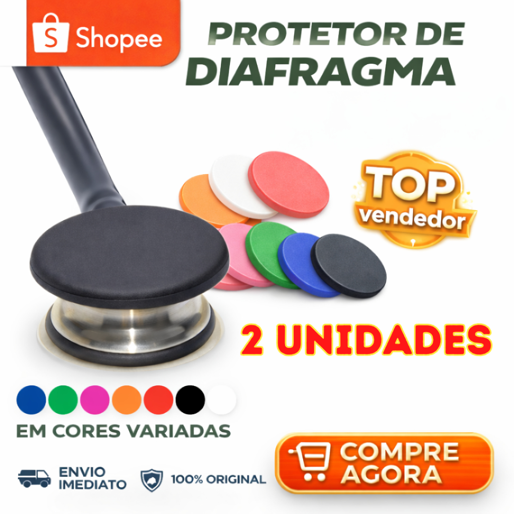 2 un Protetor de diafragma para estetoscopio Várias Cores - 2 UNIDADES