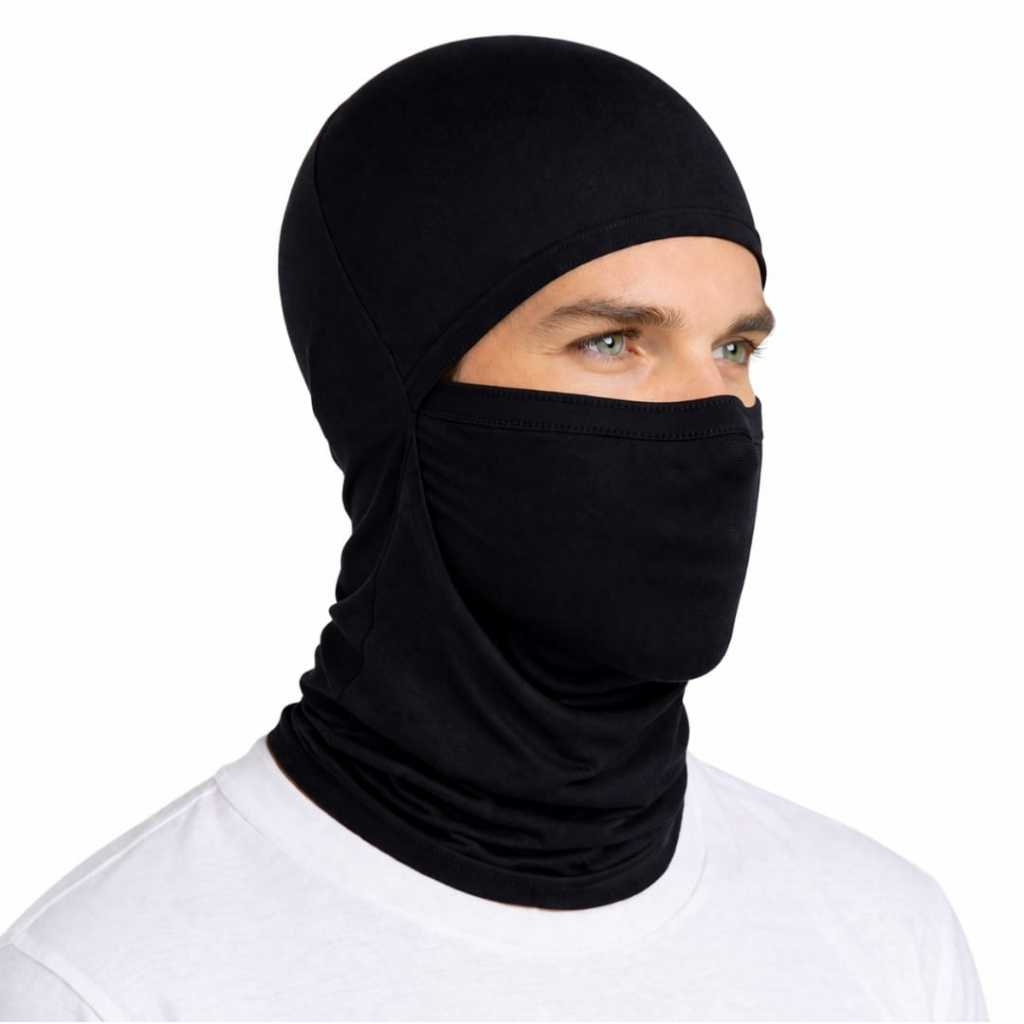 Balaclava Touca Ninja Preta Articulada Térmica Respirável Frio Calor Vento Máscara Motoboy Motoqueiro Gorro Bandana