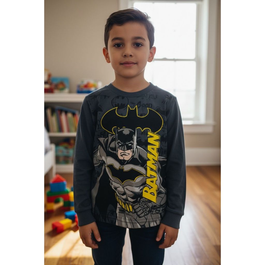 camiseta manga longa batman
