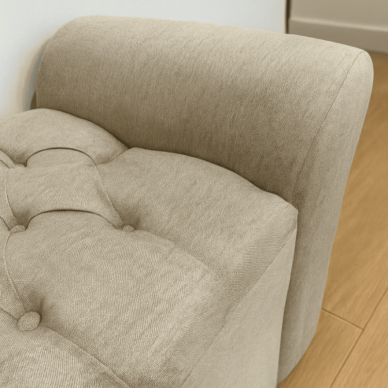 Baú Recamier Divã Paris Organizador Puff Capitonê 150 cm Cama Queen Tecido Suede Linho Estrutura em Madeira - AV · foto 2
