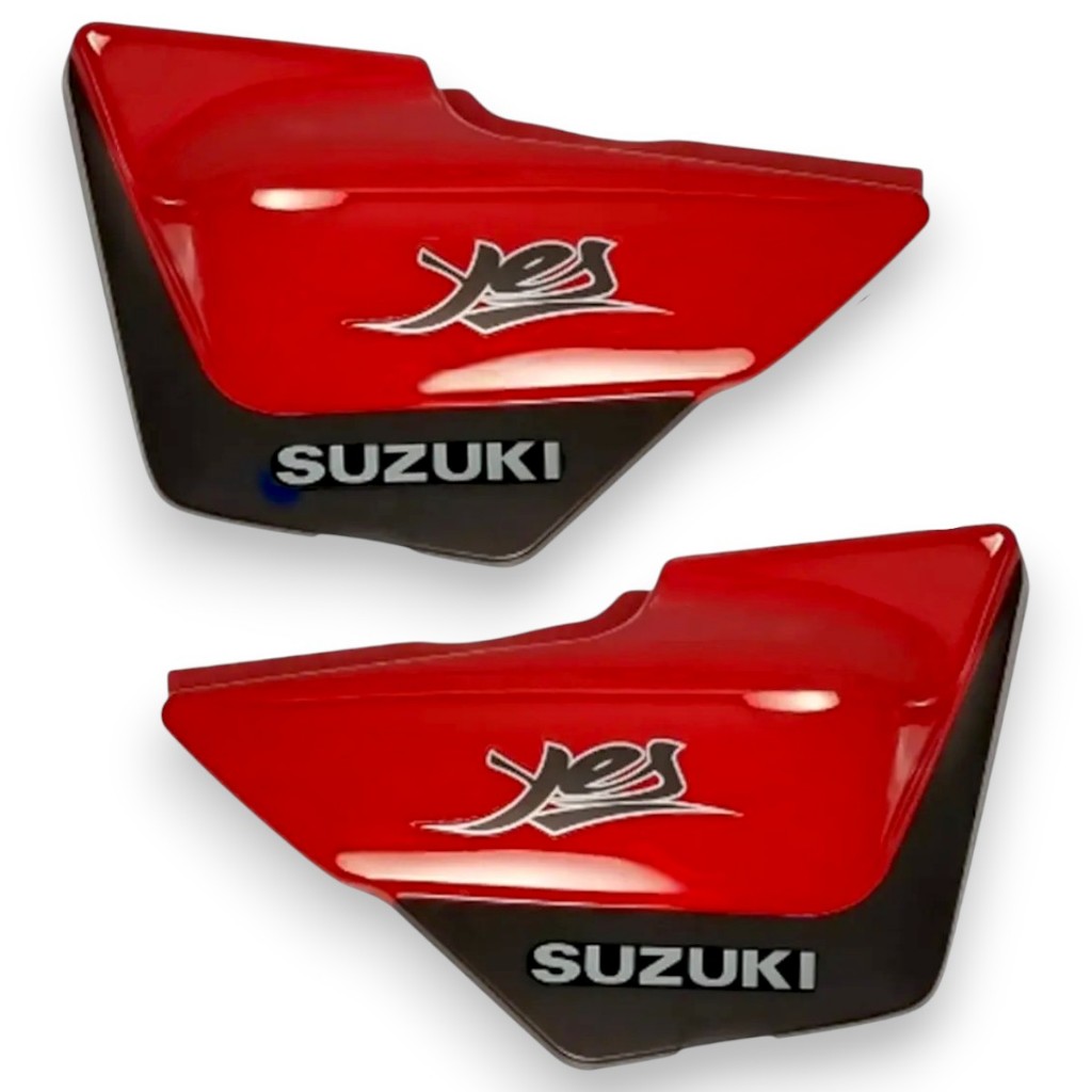 Tampa Lateral Yes 125 Suzuki Vermelho 2007 a 2009 Carenagem Com Adesivo Aba
