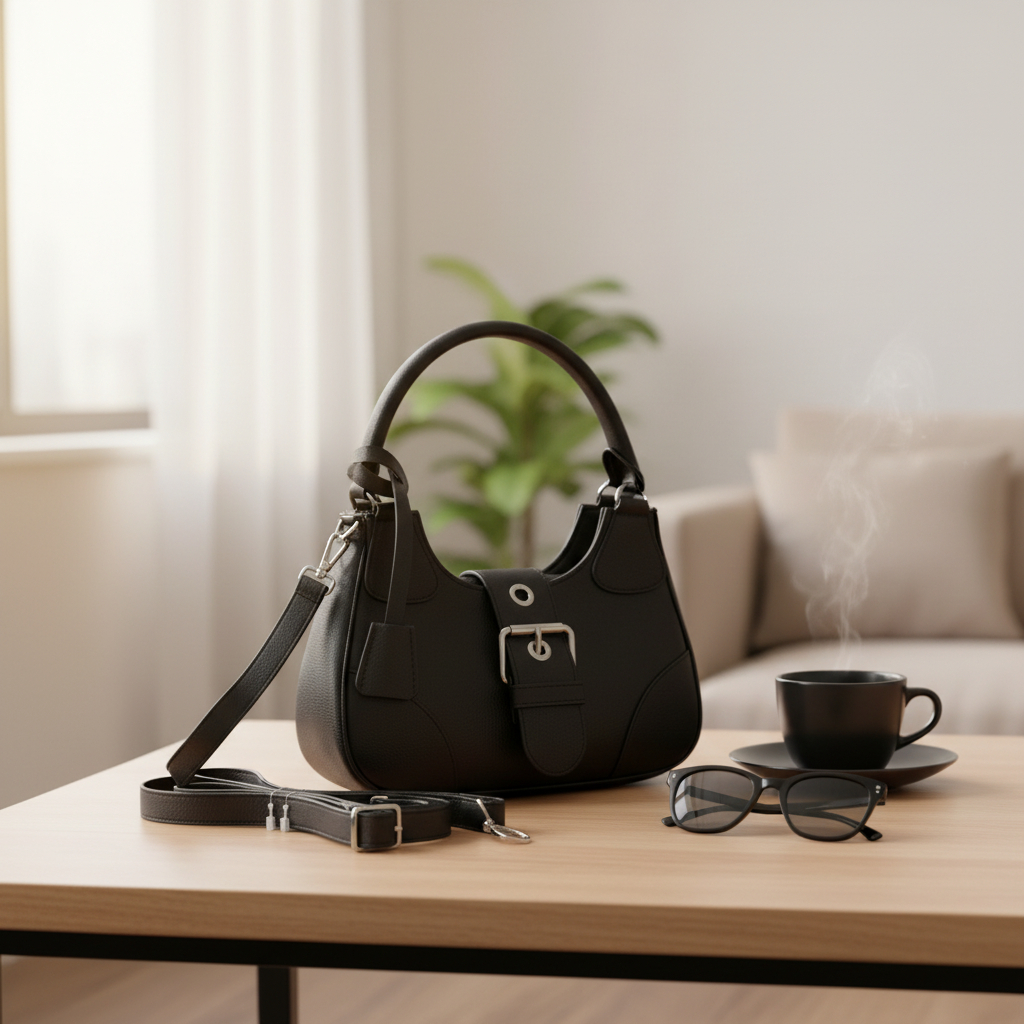 Bolsa Feminina Meia Lua com Fivela Baguete de Ombro e Mão Com Alça Transversal Pequena Festa Balada em Oferta na Shopee