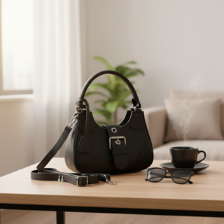 Bolsa Feminina Meia Lua com Fivela Baguete de Ombro e Mão Com Alça Transversal Pequena Festa Balada em Oferta na Shopee