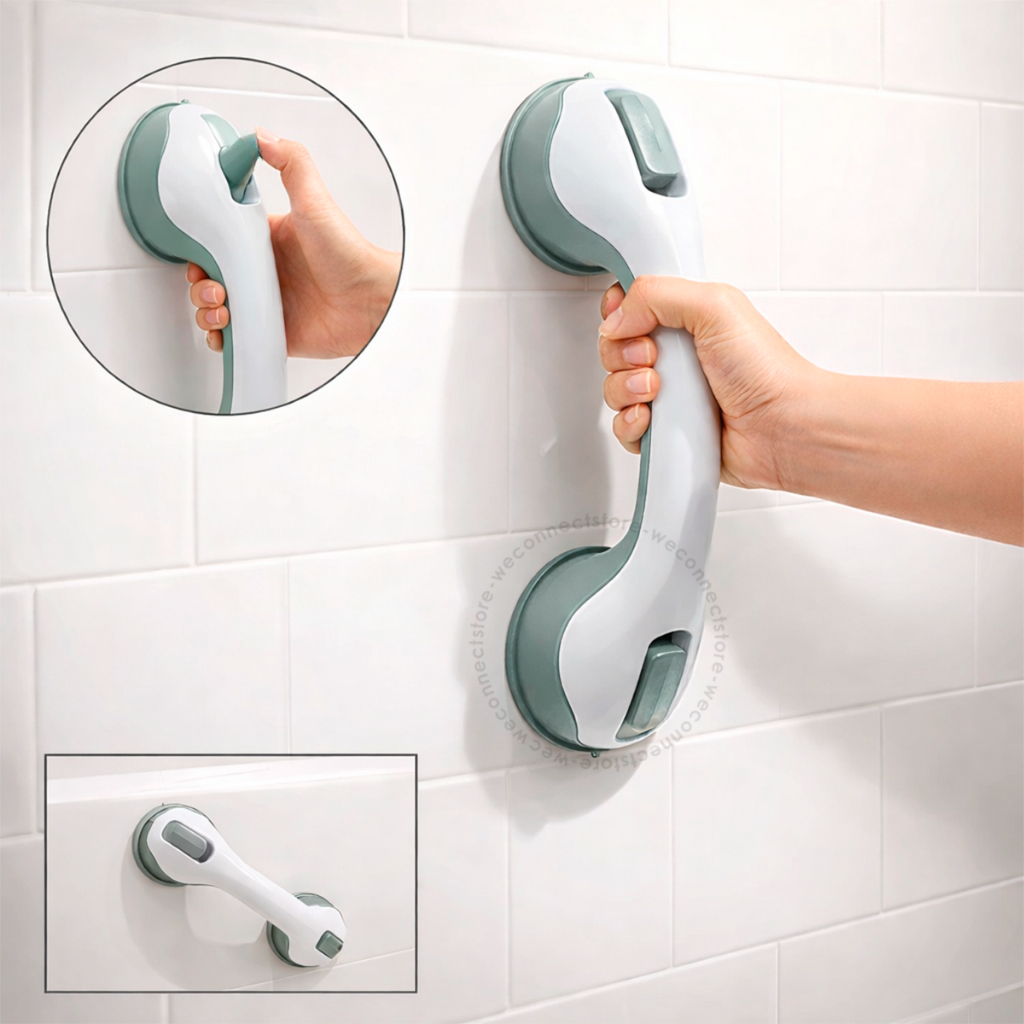 Kit 2 Barras De Apoio Banheiro Portátil Reforçadas Idosos Deficientes Com Ventosa em Oferta na Shopee
