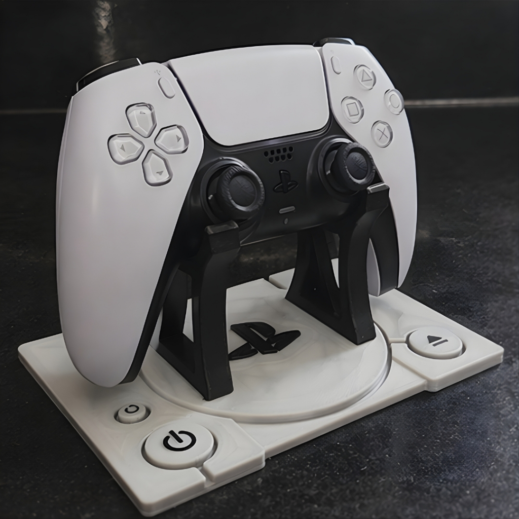 Suporte Stand de Mesa Gamer Para Controle PS5 DualSense - Design Retrô PS1 - Alta Resistência PETG