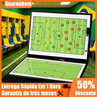 Kit Prancheta Quadro Tática Magnética Para Campo De Futebol Basquetebol