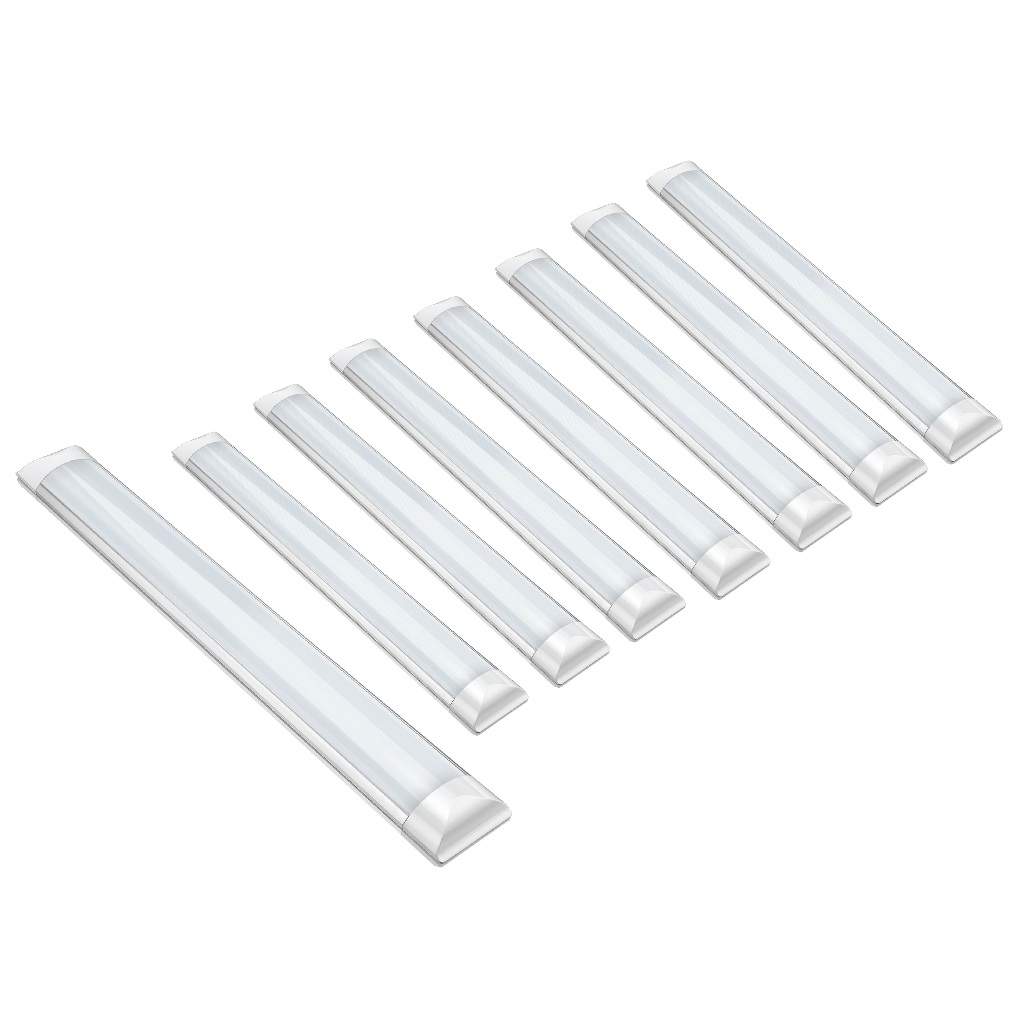 kit 8un 18w Luminária Slim Linear Led  60cm branco/ amarelo/ neutro Tubular slim