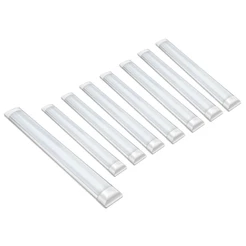 kit 8un 18w Luminária Slim Linear Led 60cm branco/ amarelo/ neutro Tubular slim Sobrepor