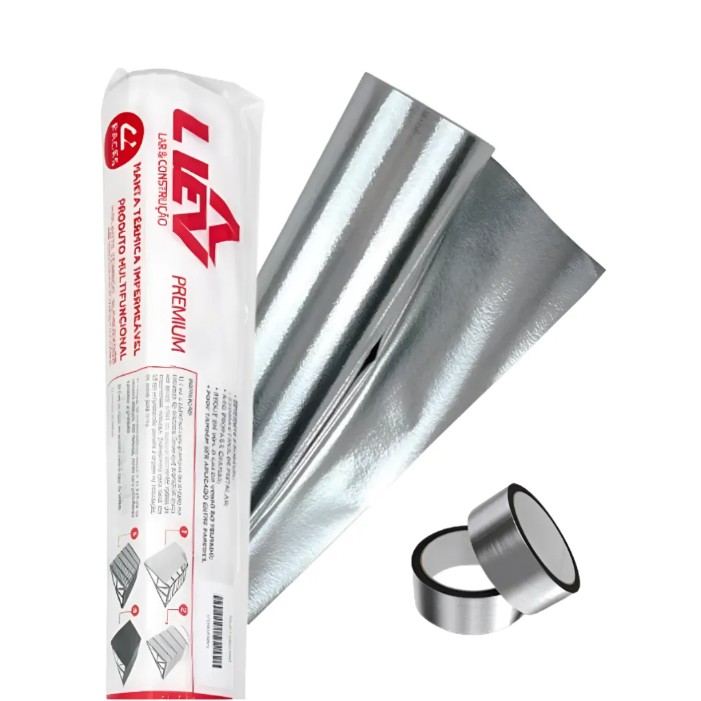 Manta Térmica Foil De Subcobertura Dupla Face 75m² + 2 Fitas De Emenda