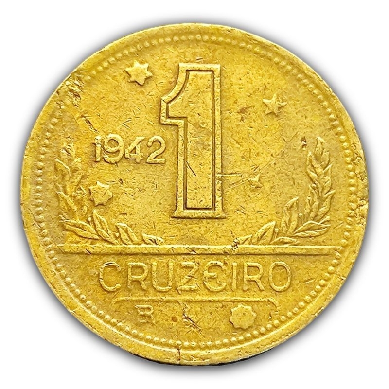 Moeda 1 Cruzeiro 1942 Data Escassa REF.:03