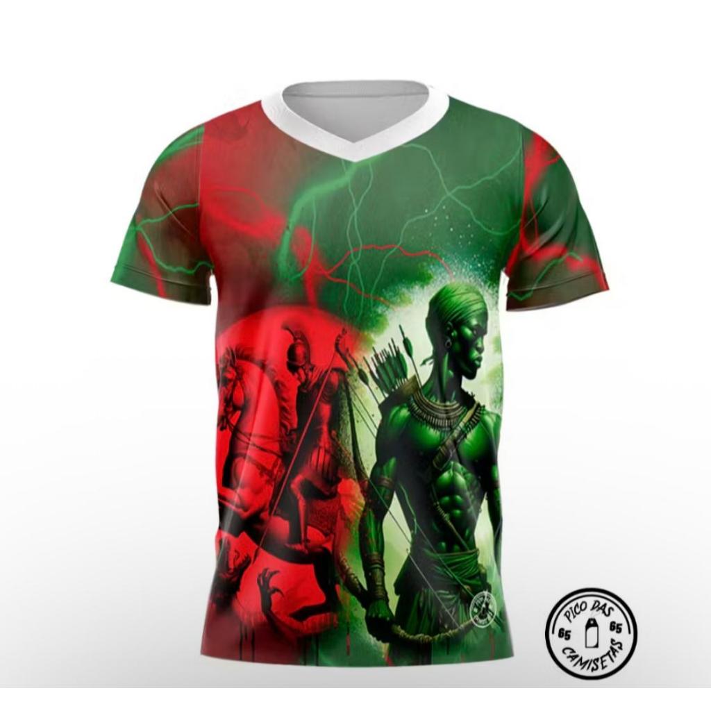 CAMISETA RELIGIOSA DE MATRIZ AFRICANA  OXÓSSI SENHOR DAS MATAS OGUM SENHOR DAS GUERRAS - Umbanda - Candomblé
